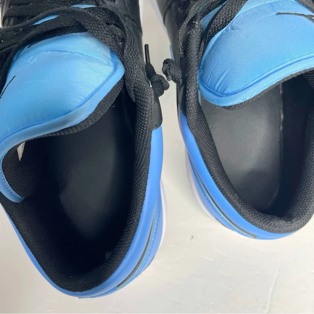 Nike Air Jordan 1 Low Shoes Black University Blue 553558-041 Men's Size 14